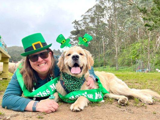 Meet the owner, Vicki. And her own little Leprechaun, Tahoe. Fun is our priority here at Rascal Ranch!