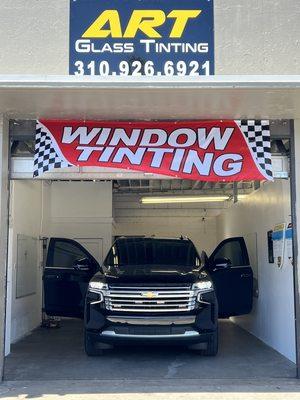 Chevy Tahoe full carbon tint