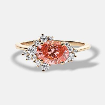 Custom designed oval shaped pink diamond ring.   We think it turned out very nice!