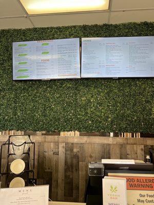 Menu and order desk