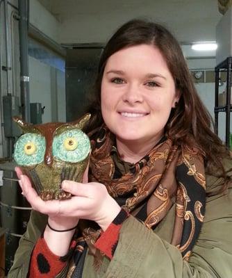 Madison with her wonderful Owl