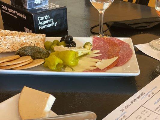 Meat and cheese platter