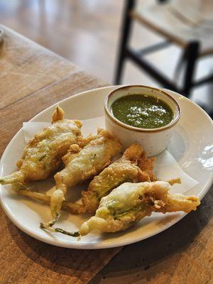 Stuffed squash blossom