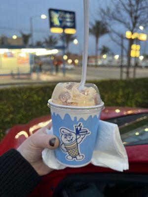 Chocolate chip cookie dough blizzard