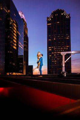 Charlotte Rooftop Engagement Session