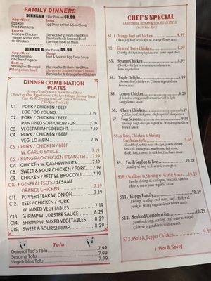 Menu January 2017