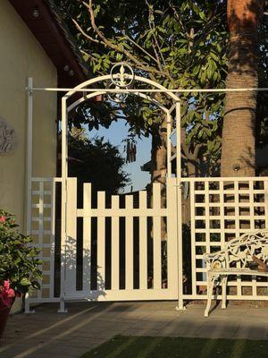 Iron arbor with gate