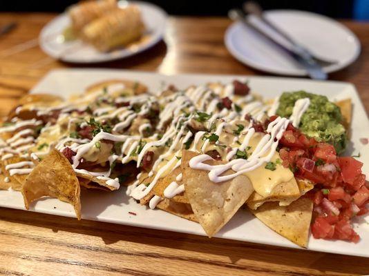 Nachos with pastrami