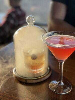 The smokin' ruckus and sugar rimmed cosmo!