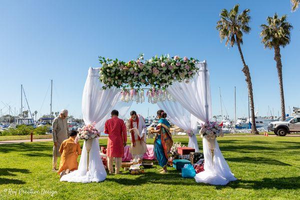 Indian traditional wedding at Marina village