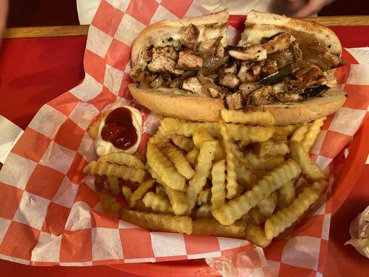 Chicken cheese steak