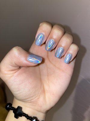 Manicure gel with holographic color