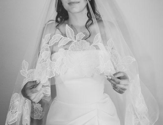 Custom French Lace Lisanne veil