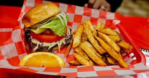 Delicious SmashBurger and fries.