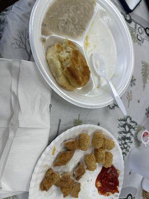 Fried pork tenderloin breakfast (forgot to take picture before almost gone)