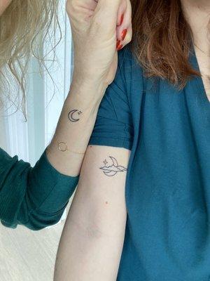 "Mother & daughter" tattoos from Robot Piercing & Tattoo