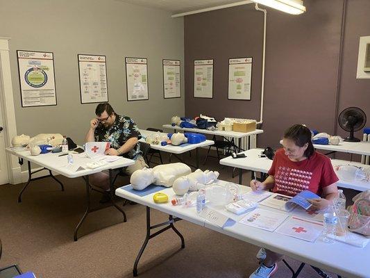 Student during ARC first aid class.