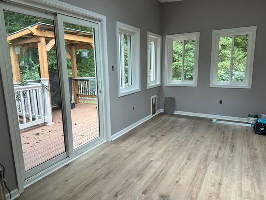 Finished Sunroom Interior