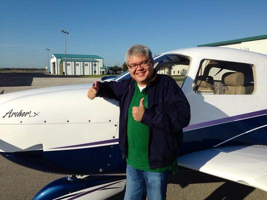 One of Gold Seal's happy students after a flight lesson.