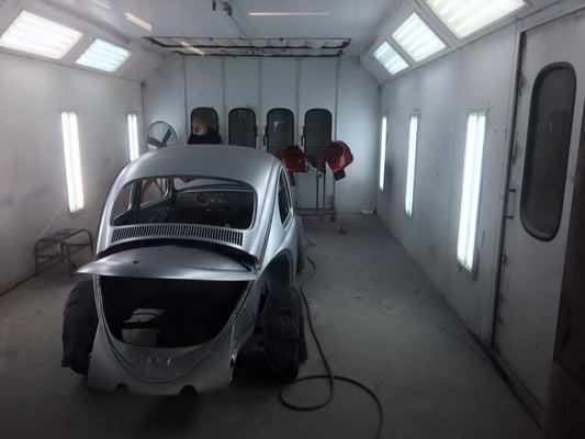 65 Vw in Paint booth