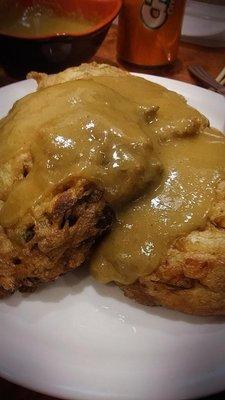 egg foo young slathered in gravy