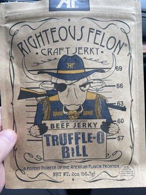 Righteous Felon Truffle-0 Bill Beef jerky