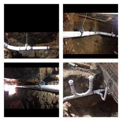 Under Foundation Sewer Repipe.