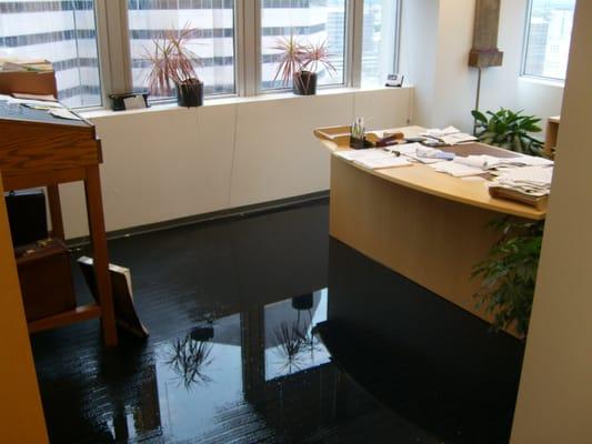 highrise office flooded in denver