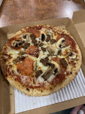 Pepperoni and mushroom