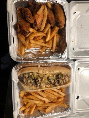 Steak Philly, 8 Piece Wings