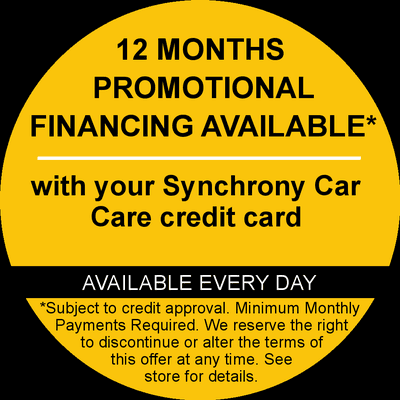 Did you know about our special financing? Call or come by and apply today!