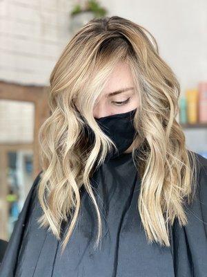 Base blending on a balayage