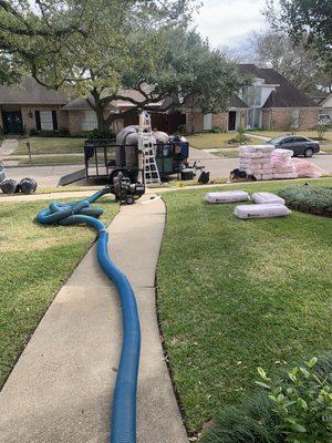 Attic insulation removal