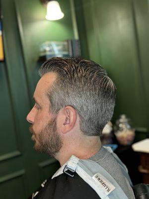 Longer traditional combover