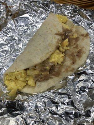 Egg Bean & Cheese Taco