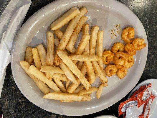 Kids shrimp and fries