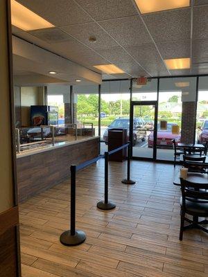 Inside dinning area across from cooking area