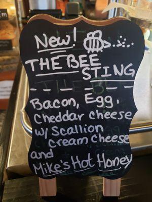 Bee Sting Menu