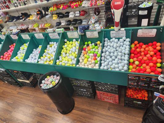 Colored and ladies golf balls