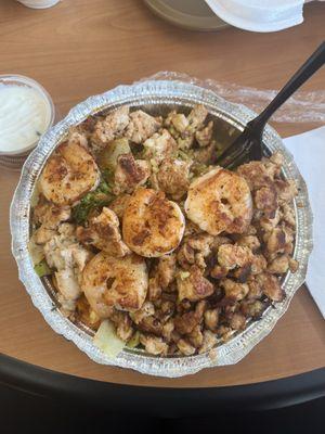 Grilled Shrimp & Chicken Rice Bowl