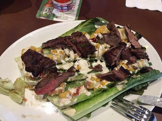 Jalapeño Caesar salad with steak