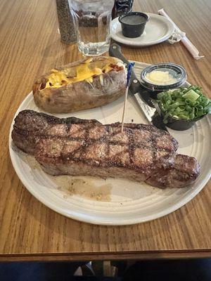 New York with loaded baked potato.