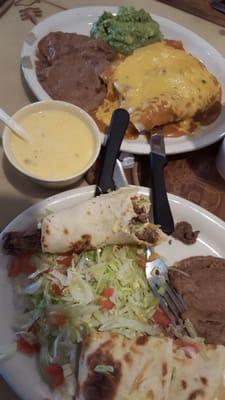 San Antonio plate and enchilada plate.