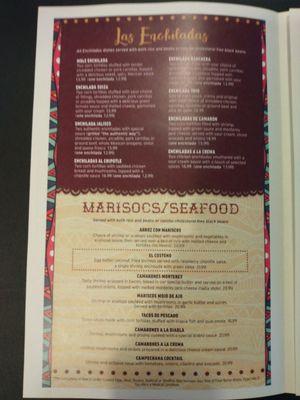 Menu as of January 2024