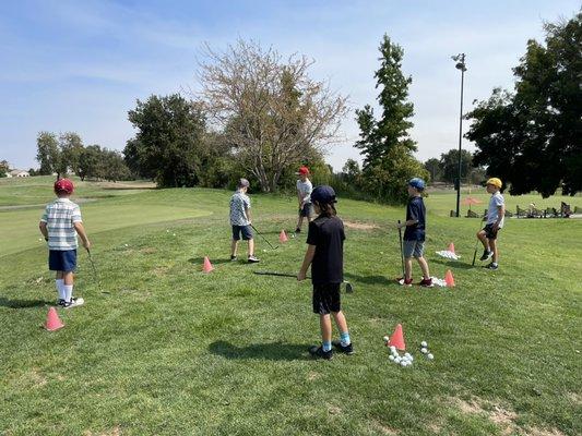 Junior camp chipping games.