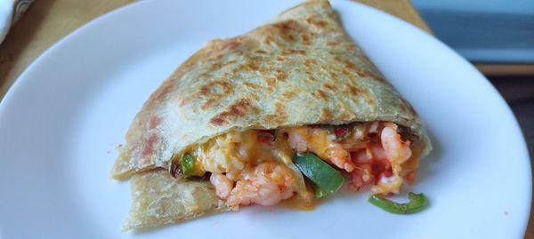 Shrimp supreme quesadilla SO good