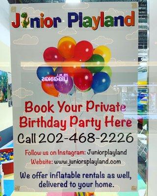 We book a private birthday party. Great reasonably price. We was allow to bring our own food in. Our kids had a blast