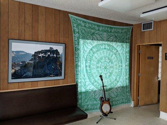 Store interior, waiting room.