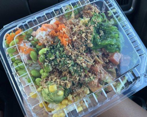 Large poke bowl ($15.99 to-go) 7/2023