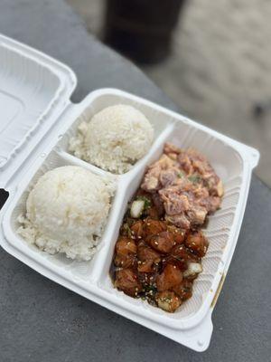 5. Poke Plate (furikake salmon & ahi tuna)